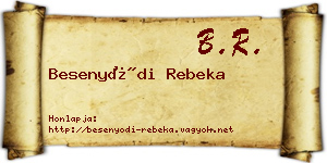 Besenyődi Rebeka névjegykártya